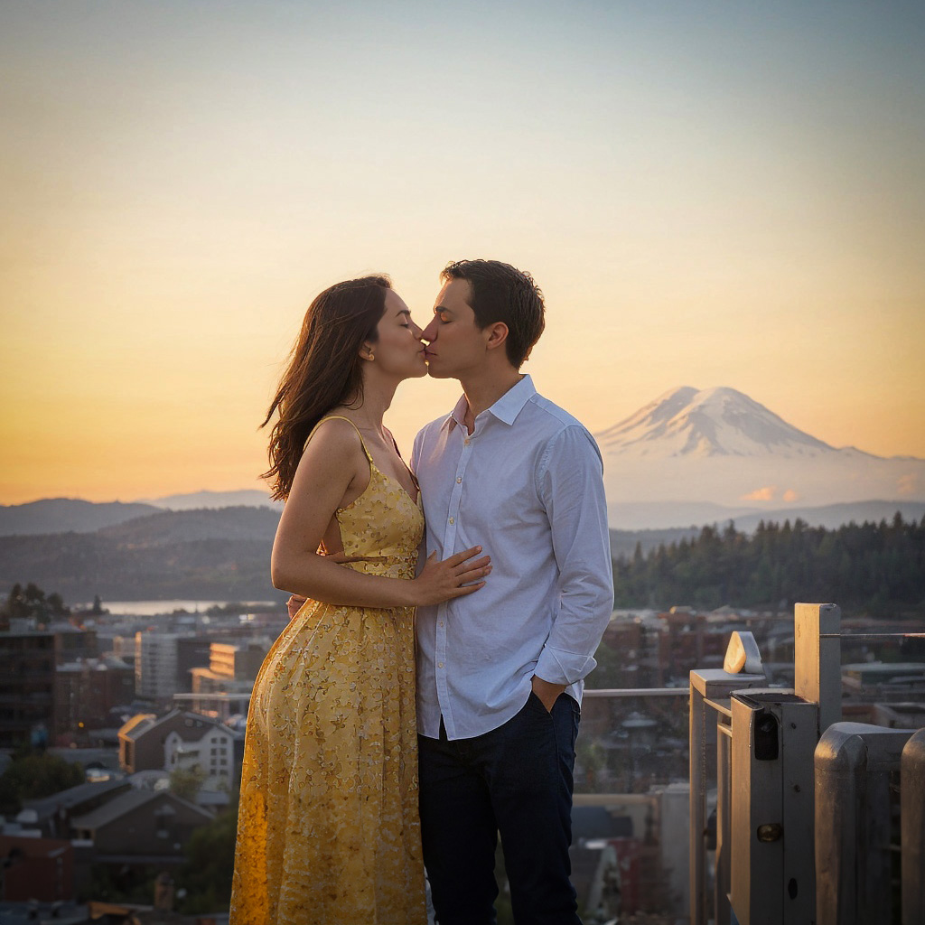 A couple in Seattle who had their wedding live streamed.
